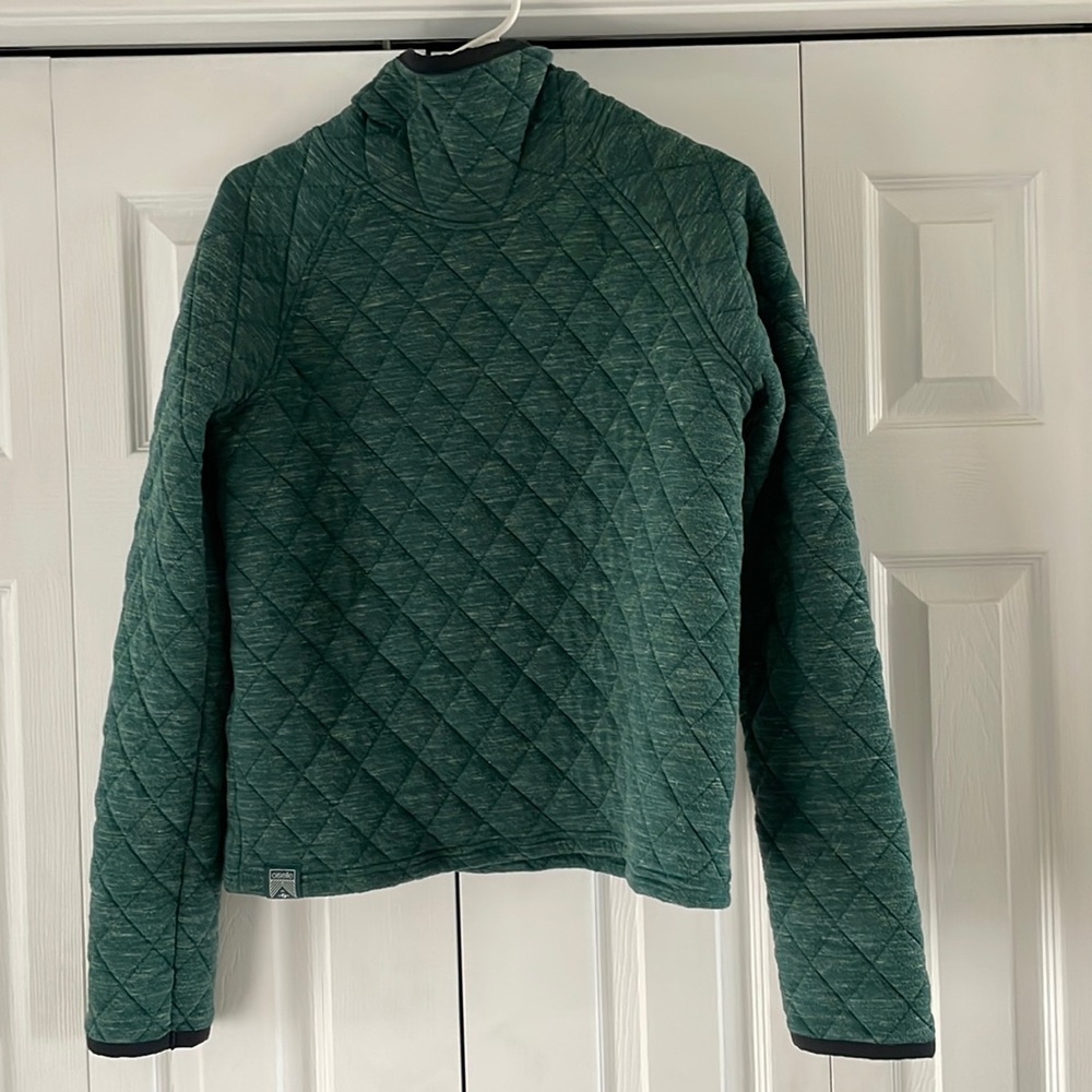 Oiselle Quilted Lauren Pullover Douglas Fir